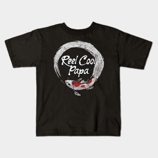 Reel Cool Papa Fisherman Father's Day Fishing Kids T-Shirt